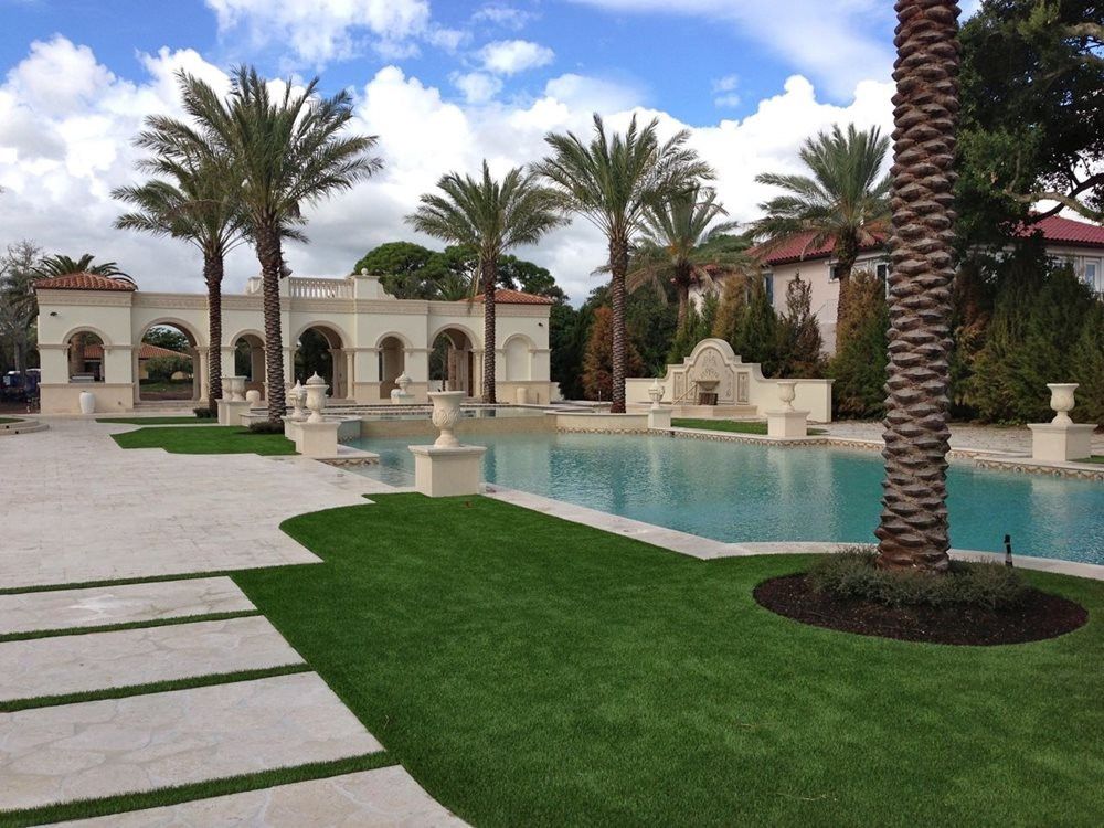 Toronto artificial grass landscaping for resorts and event spaces